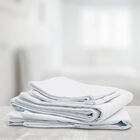 Set de Sabanas Almoda Hoteleras Queen Size Rayada (Plana Cajón Y Fdas)
