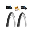 Par Llantas 26 X 2.125 Cruiser Cara Blanca + C&aacute;maras + Parch End1