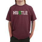 Camiseta Word Art Para Ni&ntilde;o - Hustle - Granate