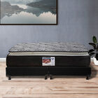 Colch&oacute;n King Size Spring Air Omega + Box Dicasa Black + Almohada Osos + S&aacute;banas Spring Air Azul + Protector Spring Air Supreme.