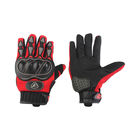 Guantes Moto Aptos Para Pantalla Táctil Protección Nudillos ITALIKA. Talla M Color Rojo
