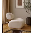 Sill&oacute;n Lizz Blanco, Respaldo Inclinado con Dise&ntilde;o Curvo y Respaldo Inclinado