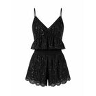 Conjunto De Short Bordado Con Pedreria