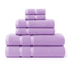 Juego de 6 Toallas de Microfibra Suaves y Absorbentes Lila Cuerpo, Manos y Facial Kyuden Home