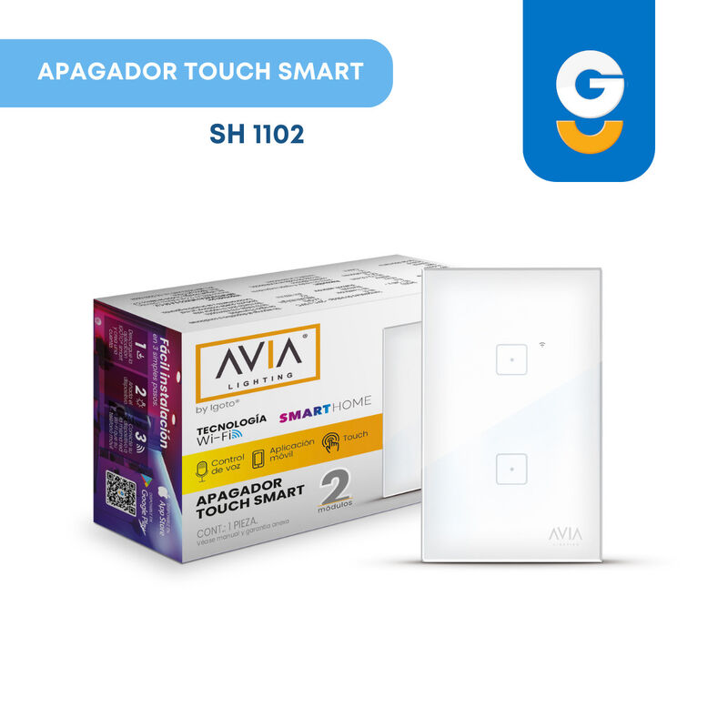 Pack 5 piezas Apagador De Pared Touch De Dos Mó... image number null
