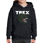 Sudadera Con Capucha Word Art Para Ni&ntilde;a - Cabeza de T-Rex - Negro