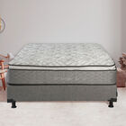 Colchón Queen Size Restonic Vail+ Protector +Box Dicasa Plomo