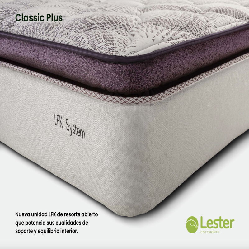 Colchón King Size Lester Classic Plus - Línea S... image number null