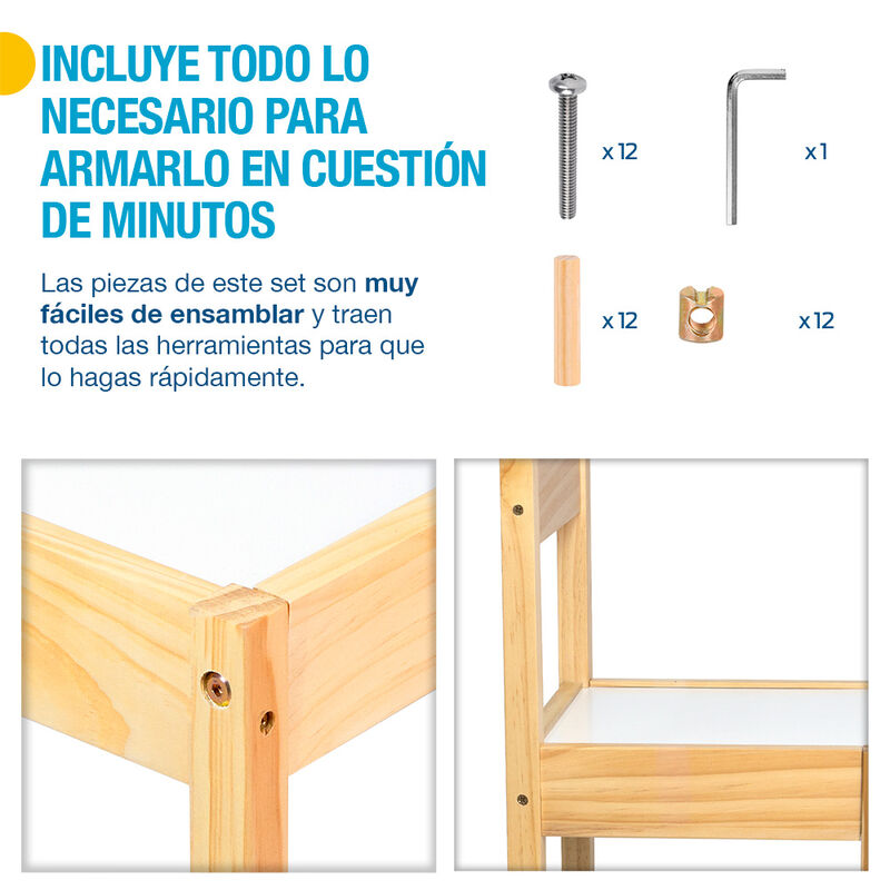 Mesa y Sillas para Niños Montessori de Madera, ... image number null
