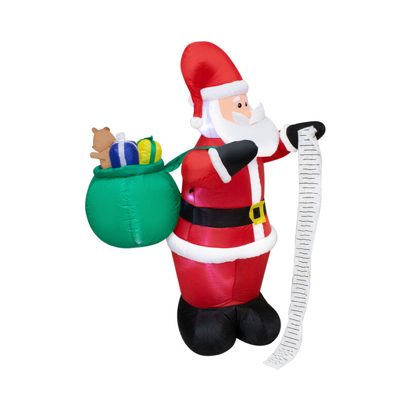 Inflable Navideño Santa Claus Con Lista Y Regal... image number null