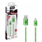 Cable USB a Lightning con luz LED Star Wars de 1 m modelo Yoda