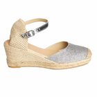 NOESLOMISMO BY DILEMA Alpargatas para Mujer | Sandalias con Cu&ntilde;a Plateado