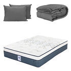 Colch&oacute;n Matrimonial Cantabria Spring Air + Almohada  2Pack + Edredon Homy Dicasa