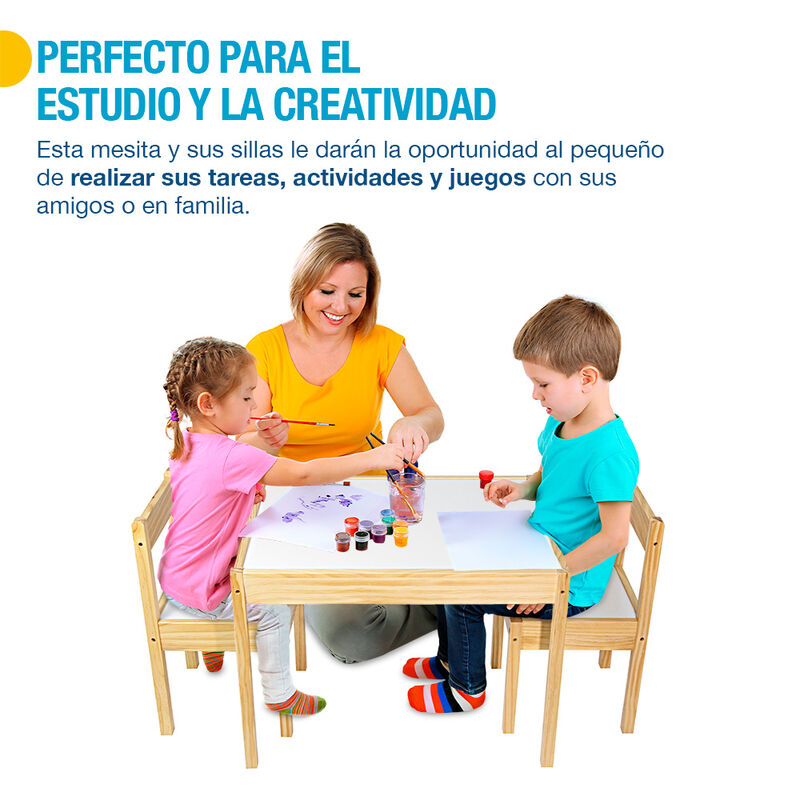 Mesa y Sillas para Niños Montessori de Madera, ... image number null
