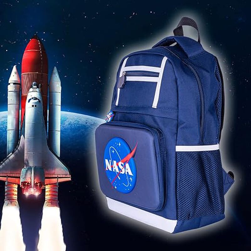 TechZone Mochila Escolar NASA 3D, 4 Amplios Com... image number null