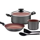 BATER&Iacute;A DE COCINA TRAMONTINA 27899/128 VERONA 6 PZAS GRIS