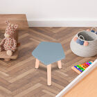 Banquito de Madera para Ni&ntilde;os- Pentagono - Azul