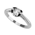 Anillo de Compromiso en Oro Blanco 14K con Circonia -  Talla:10/ FJ836-14W-CZ-10