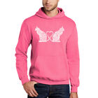 Sudadera Con Capucha Word Art Para Hombre - Corazones de Cola de Gato - Rosa