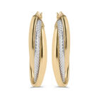Arracadas Bicolor Oro 10k 20mm (sku B) | Bizzarro
