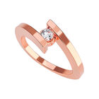 Anillo de Compromiso de 14K con Diamante de Laboratorio 0.20 CT F VS1 Talla 10.5 ORO ROSA 14K&ndash; / FJ839-20-14R-LG-105