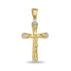 Crucifijo Oro Amarillo Y Blanco 14k 37mm | Bizzarro