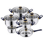 Batería De Cocina 12 Piezas Acero Inoxidable - Azul