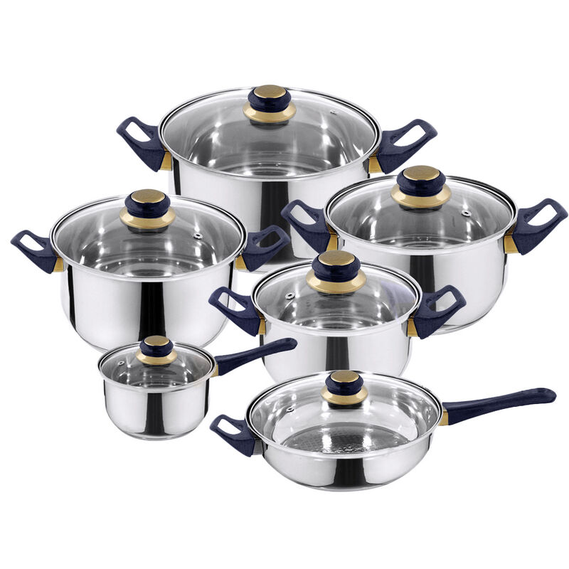 Batería De Cocina 12 Piezas Acero Inoxidable - ... image number null