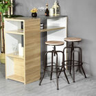 Juego de 2 Taburetes de Bar en Madera