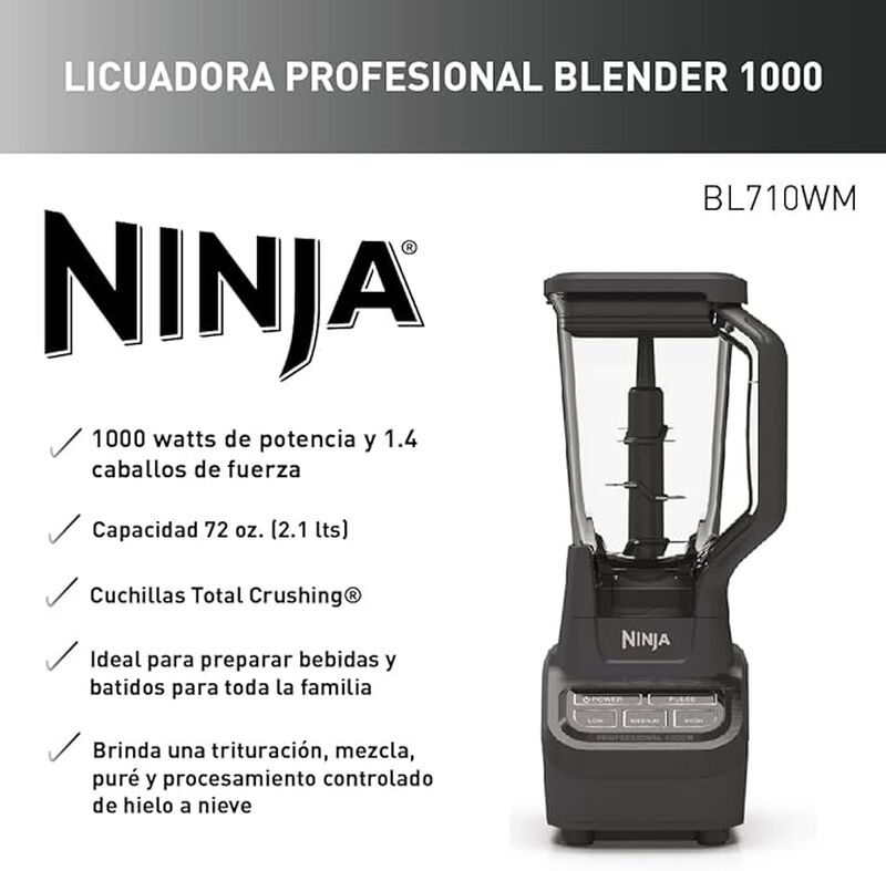 Ninja - Licuadora Profesional - Bl710wm Color N... image number null