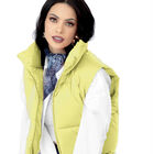 Chaleco Corto Brilloso Mujer Amarillo Roosevelt A229