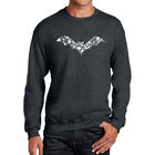Sudadera De Cuello Redondo Word Art Para Hombre - Murci&eacute;lagos Pics - Gris