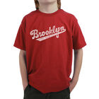 Camiseta Word Art Para Ni&ntilde;o - Barrios de Brooklyn - Rojo