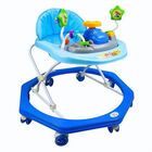 Andadera Beb&eacute; Plegable Azul Musical Juguetero Carrito Llantas Gel