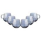 Set 6 Tazas Cristal Geom&eacute;tricas Humo Ideen 370 Ml