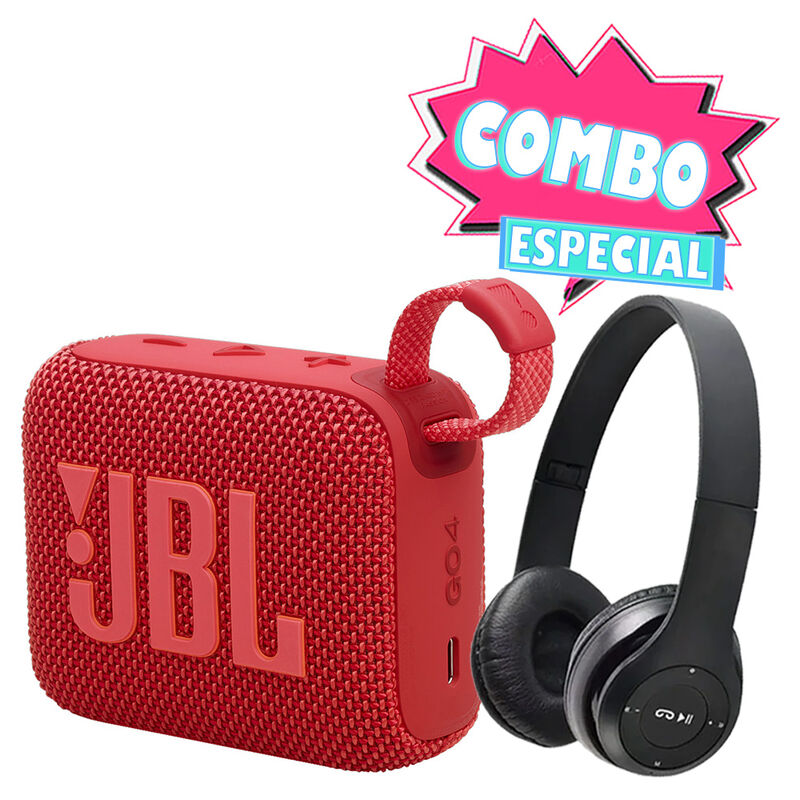 Combo Bocina Portatil JBL Go 4 inalambrica Rojo... image number null