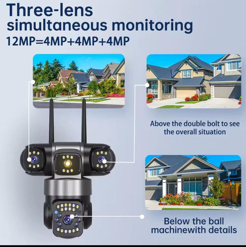 Camara de seguridad triple lente image number null