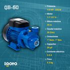 Bomba Perif&eacute;rica 1/2 Hp 127 V, 370w Igoto Qb-60
