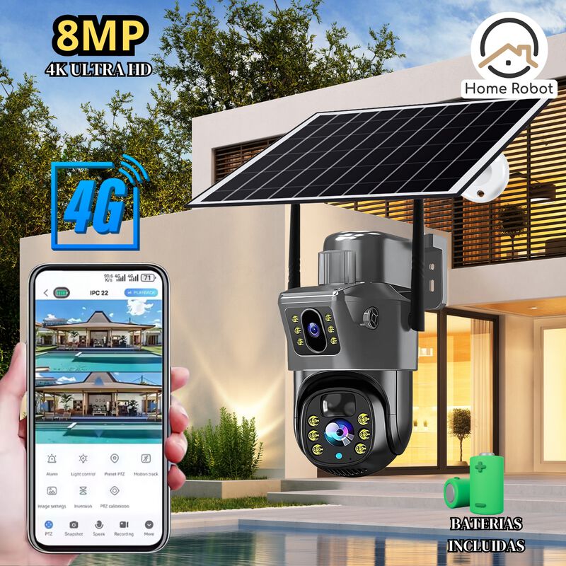 Cámara Solar Doble Lente HD image number null