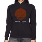 Sudadera Con Capucha Word Art Para Mujer - Occupy Mars - Negro