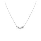 Gargantilla Plata Blanca 925 Piedras Blancas 42+3cm | Bizzarro