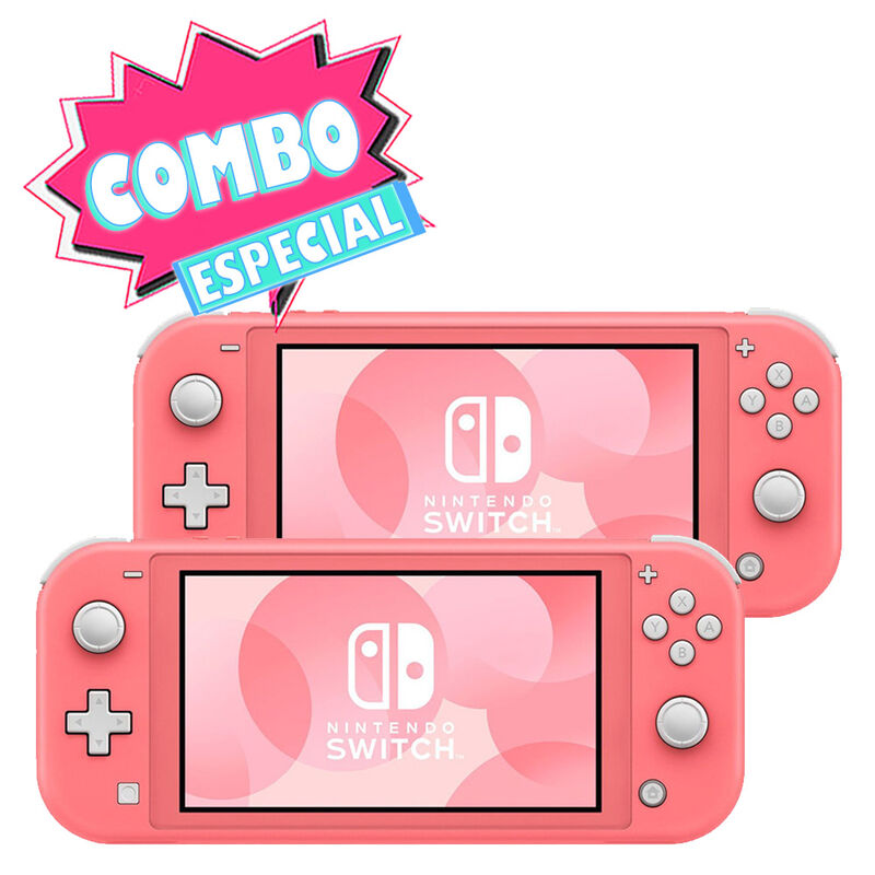 Combo DOS Nintendo Switch Lite Color Coral image number null