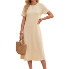 Vestido Midi Casual Malabis Ves-1037 Beige