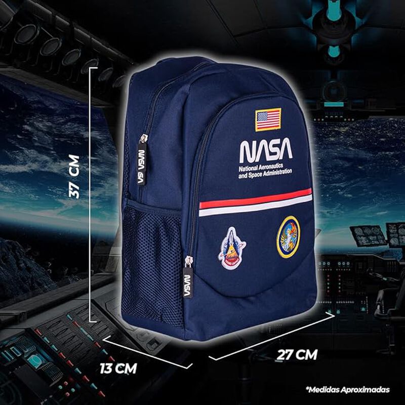 Mochila Escolar NASA Diseño Retro Vintage con D... image number null