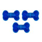 Juguete Para Perro Hueso Chill&oacute;n Azul Vinil Ergon&oacute;mico