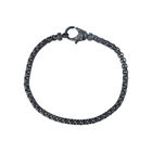 Pulsera De Acero Color Negro Caballero (20 Cm Aprox)