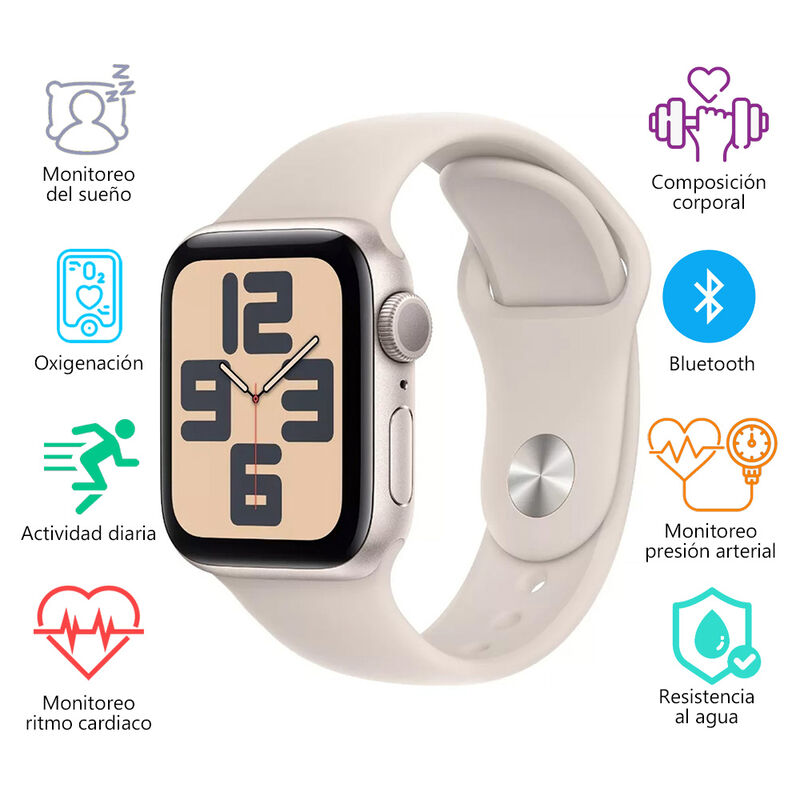 Apple Watch SE GPS 2da Gen S/M 44mm Dorado FRE4... image number null