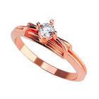 Anillo de Compromiso en Oro Rosa 10K con Circonia -  Talla:10.5/ FJ609-10R-CZ-105