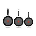 Juego De Sartenes Vital T-Fal 0389300Frm 20/24/26 Cm Antiadherente Negro