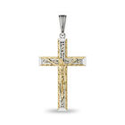 Crucifijo Oro Amarillo Y Blanco 14k 39mm | Bizzarro